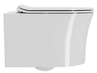 Подвесной унитаз Point Вега PN41711 безободковый белый